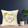 Nan Green and Yellow Flowers Personalised Cushion