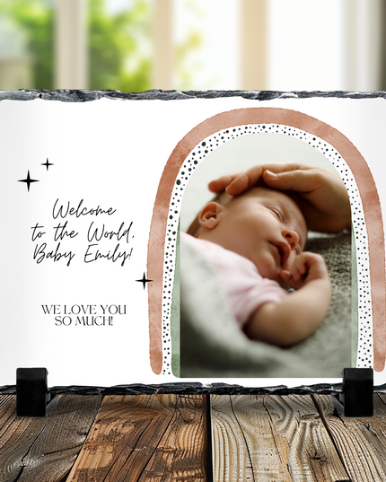 Welcome Baby Photo Slate 19x29cm - Demo Design Gifts