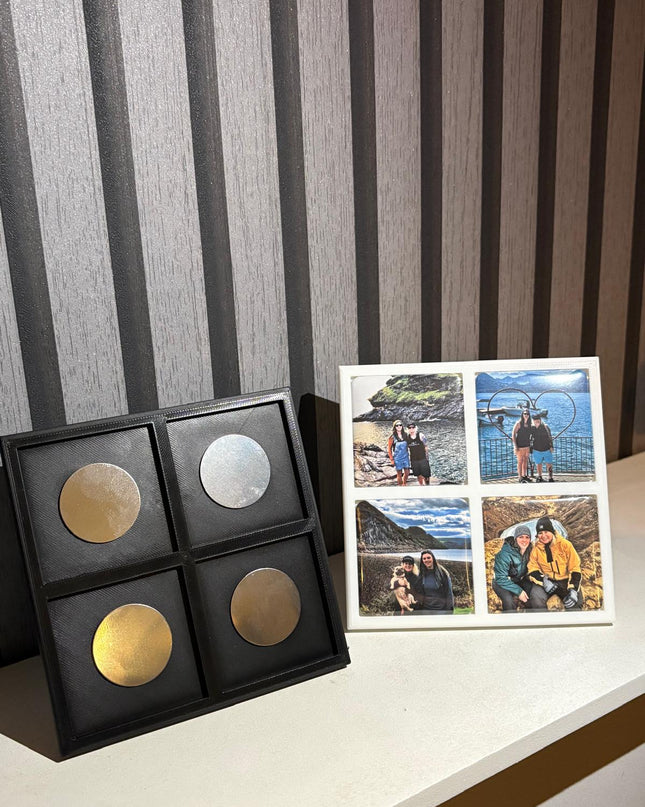 4 Image Frame with Photo Magnet, Multi-Photo Display, Picture Frame, Home Decor, Gift for Family, Magnetic Photo Frame