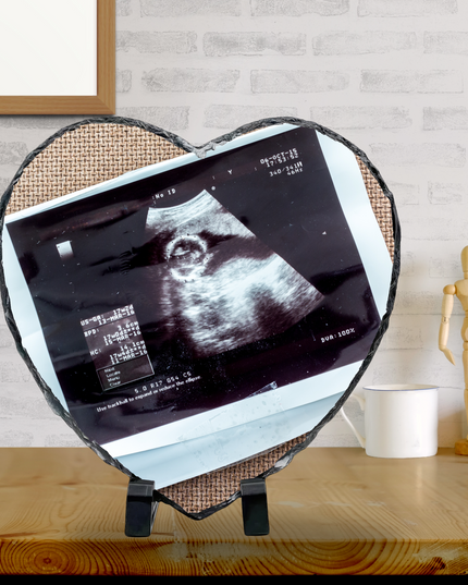 Heart Shape Photo Slate Glossy Finish 15x15cm - (Photo Only) - Demo Design Gifts