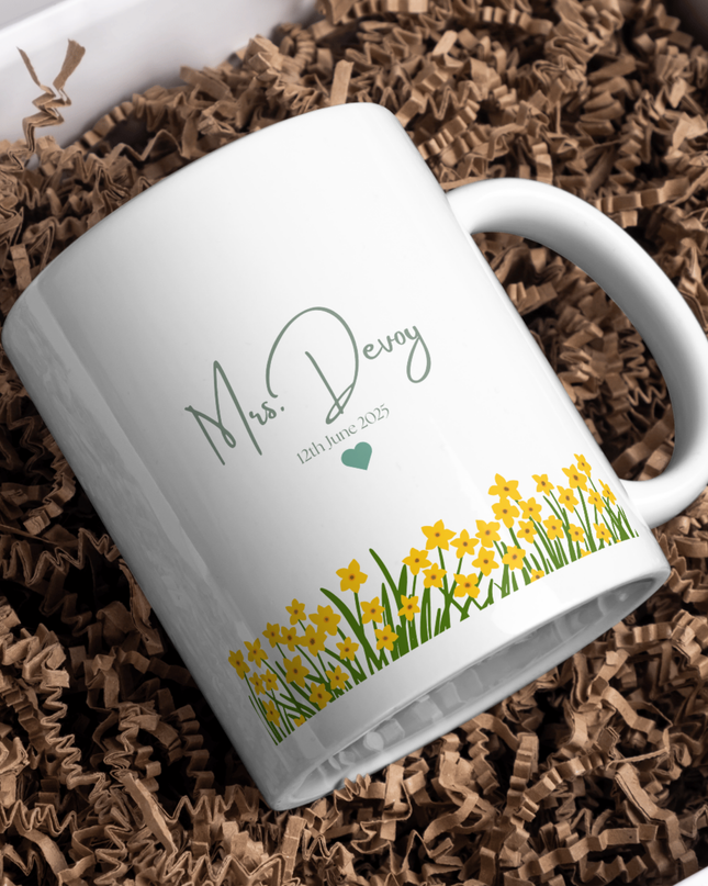 Wedding Name and Date Personalised Mug - Demo Design Gifts