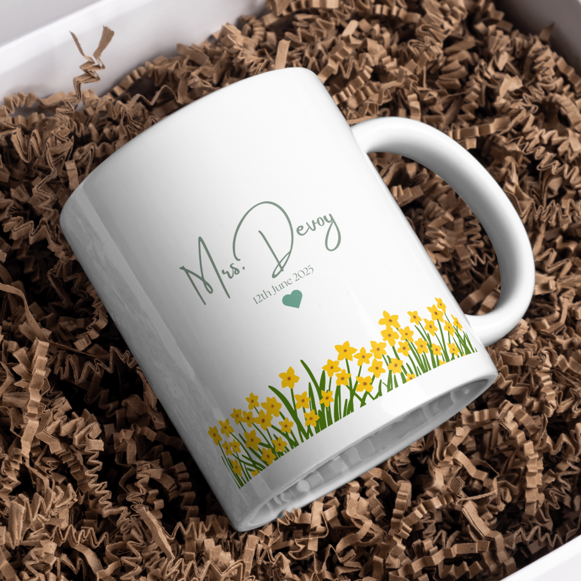 Wedding Name and Date Personalised Mug