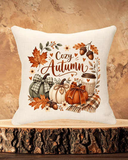 Autumn Cozy 40x40cm Linen Cushion