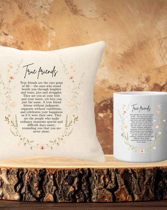 True Friends Personalised Cushion
