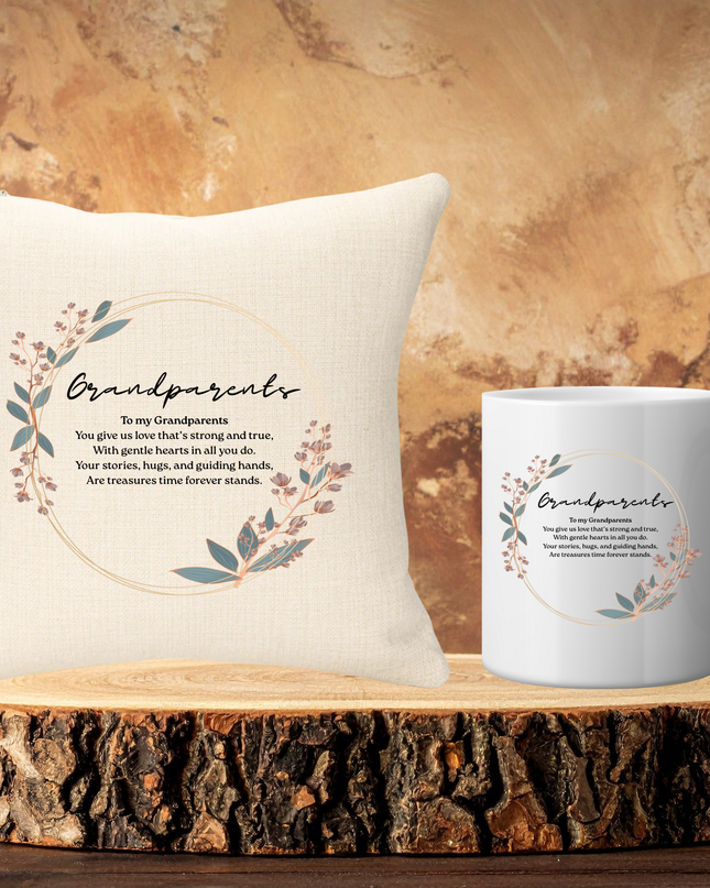 Grandparents 40x40cm Cushion & 11oz Ceramic Mug