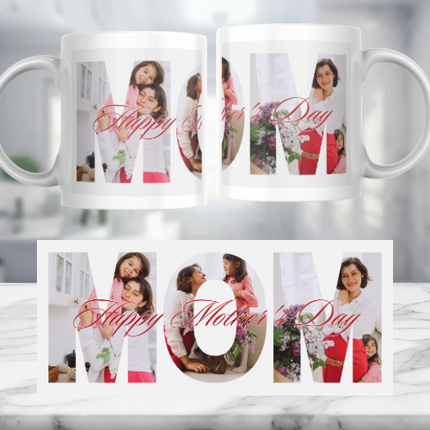 3 Photo Mothers Day Personalised Mug