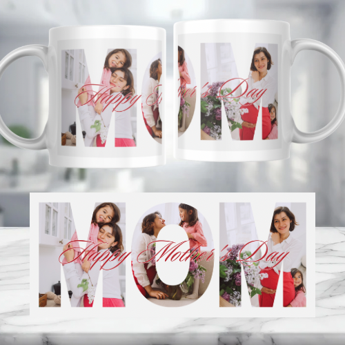 3 Photo Mothers Day Personalised Mug