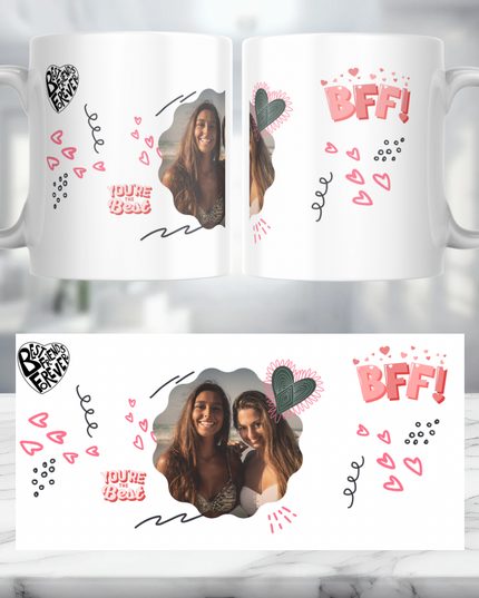 Best Friends Image Personalised Mug - Demo Design Gifts