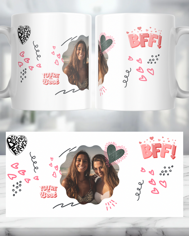 Best Friends Image Personalised Mug - Demo Design Gifts