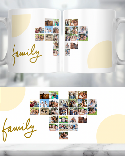 Family Heart Images Personalised Mug - Demo Design Gifts