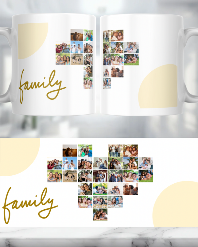 Family Heart Images Personalised Mug - Demo Design Gifts