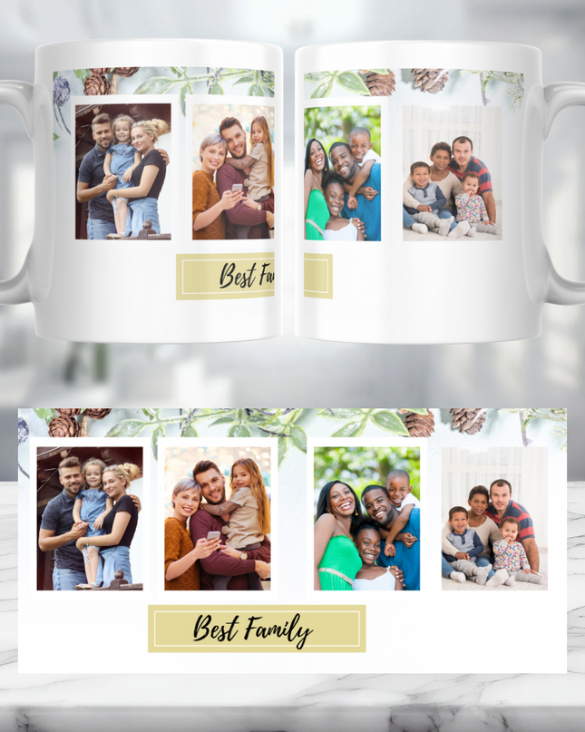 Four Image Family Personalised Mug - Demo Design Gifts