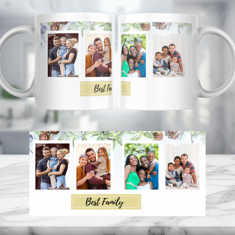 Four Image Family Personalised Mug
