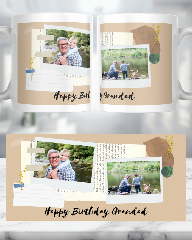 Happy Birthday Grandad Personalised Mug - Demo Design Gifts