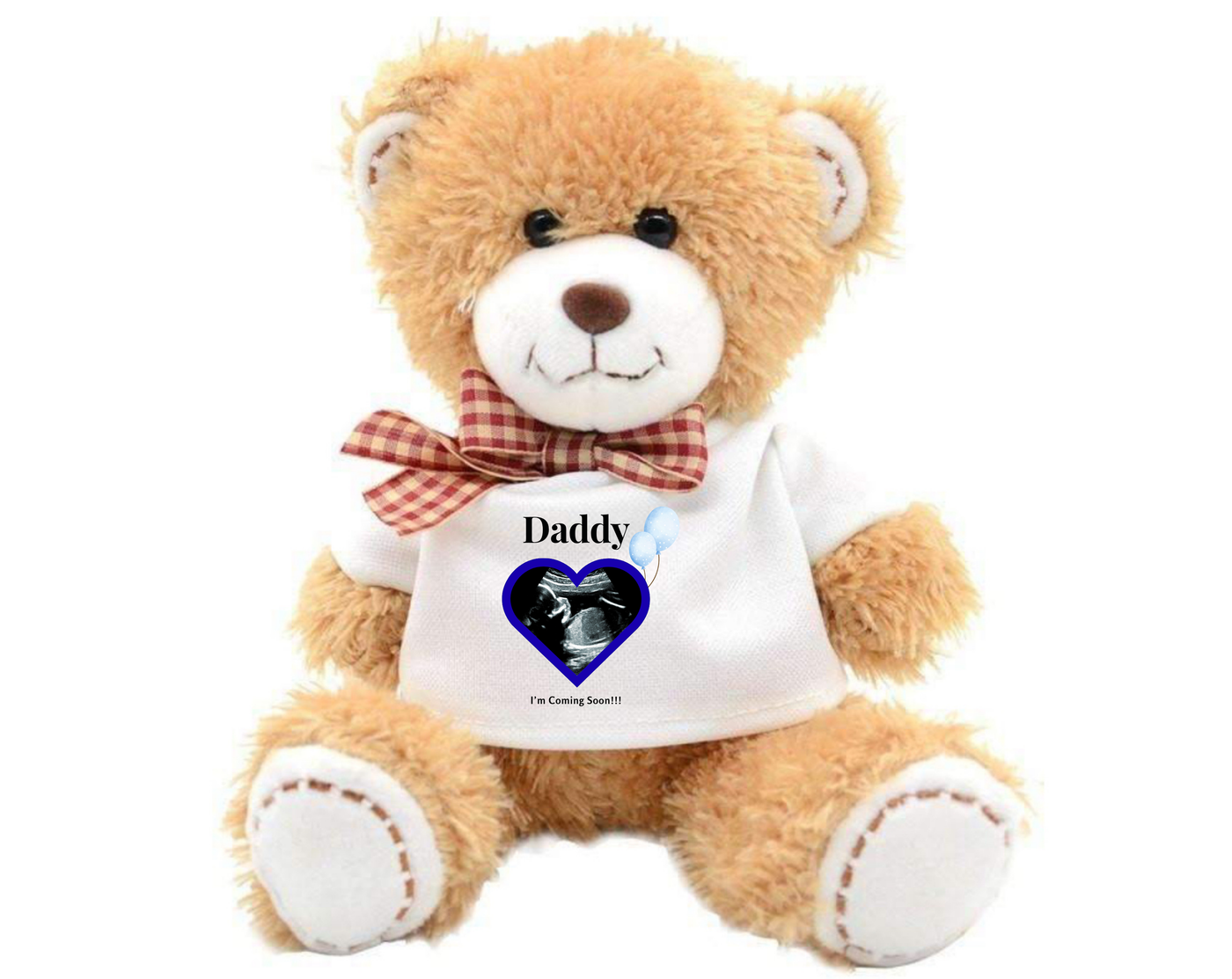 Daddy I’m Coming Baby Scan Teddy Bear -Boy Version