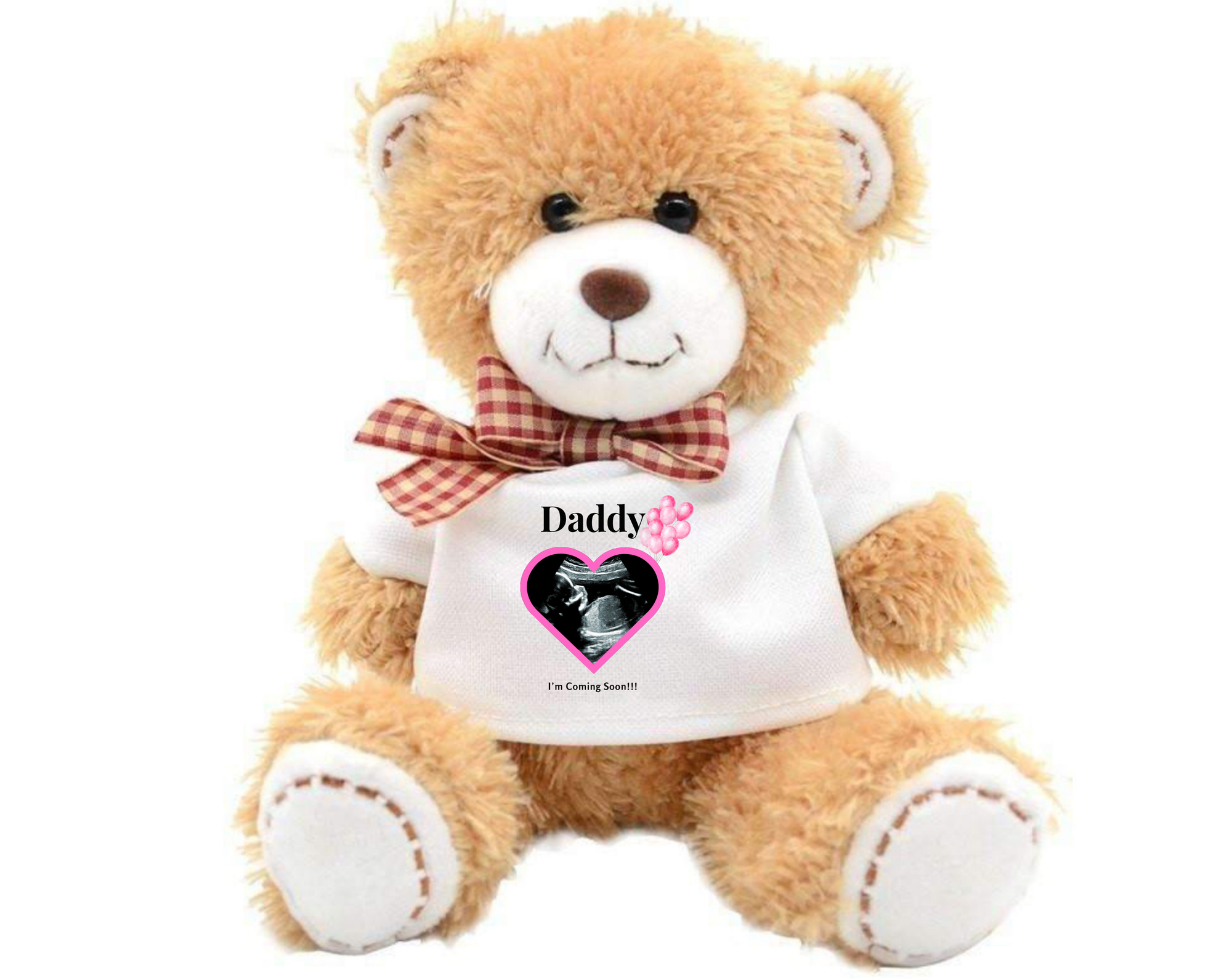 Daddy I’m Coming Baby Scan Teddy Bear -Girl Version