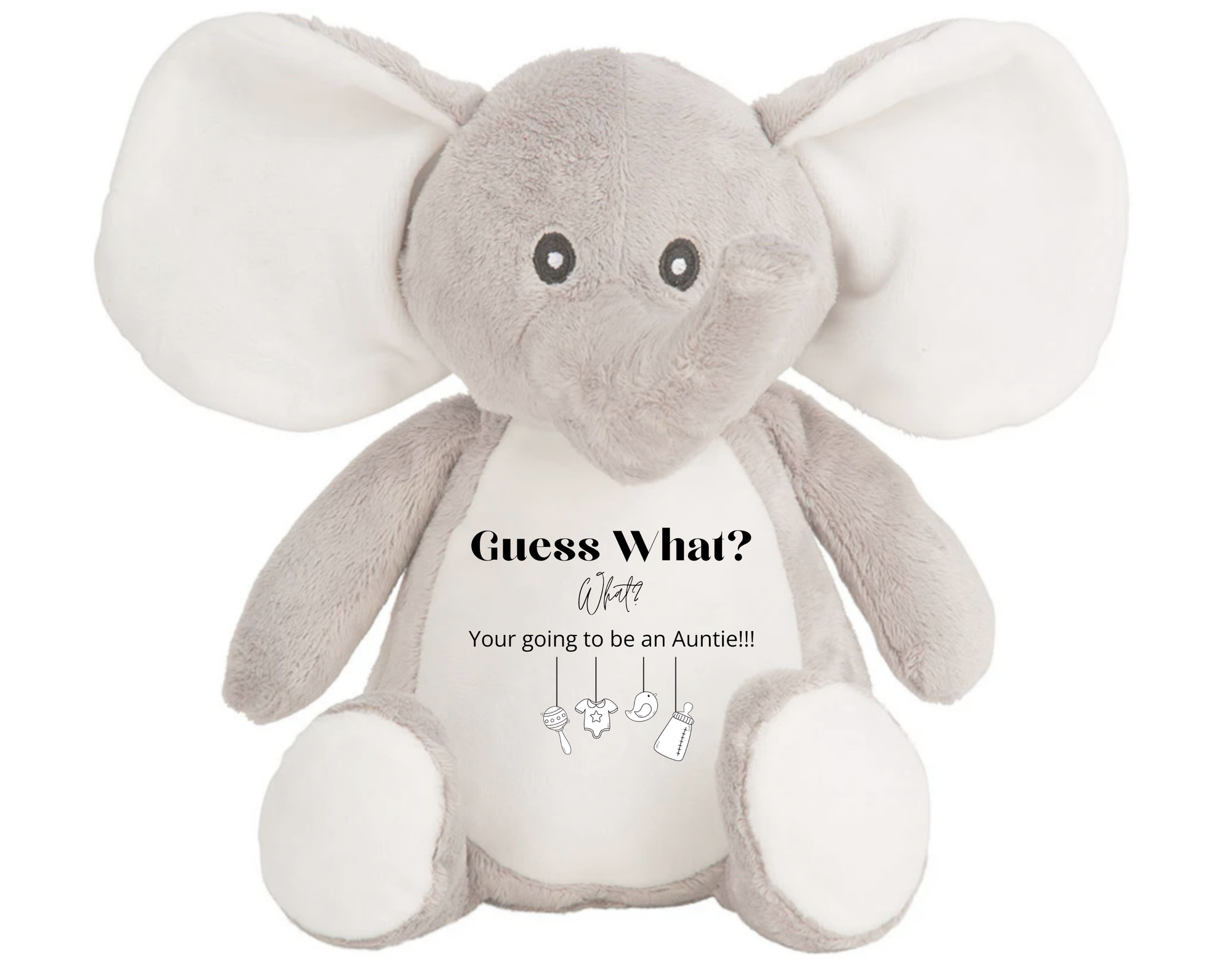 Auntie Announcement Elephant Bear