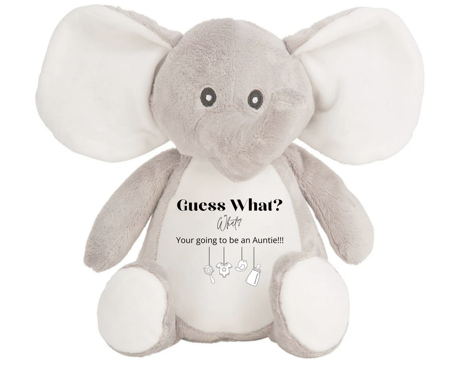 Auntie Announcement Elephant Bear