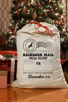Christmas Sack With Name Reindeer Mail
