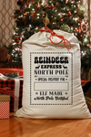 Christmas Sack With Name Reindeer