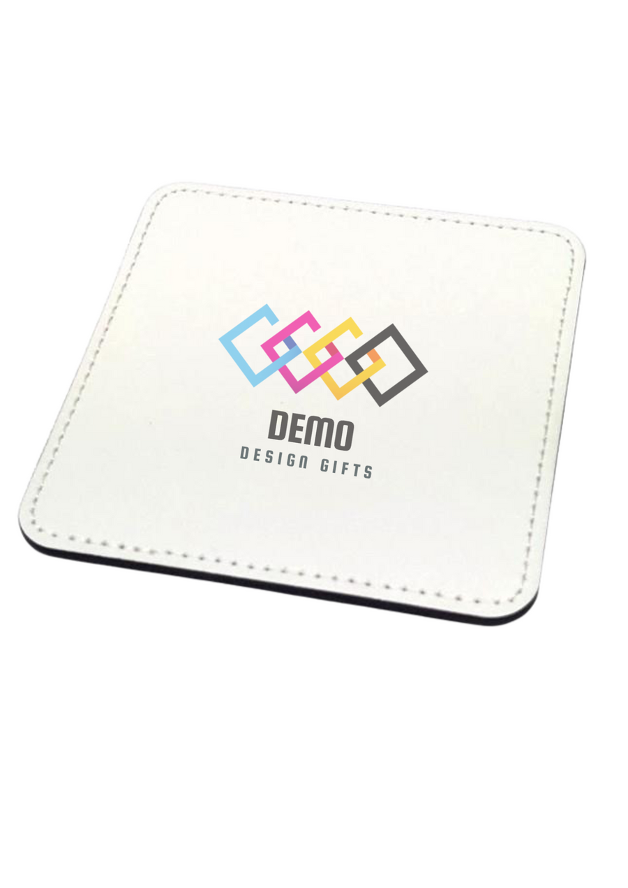 Branded Coaster Leather Circle Pack of 10