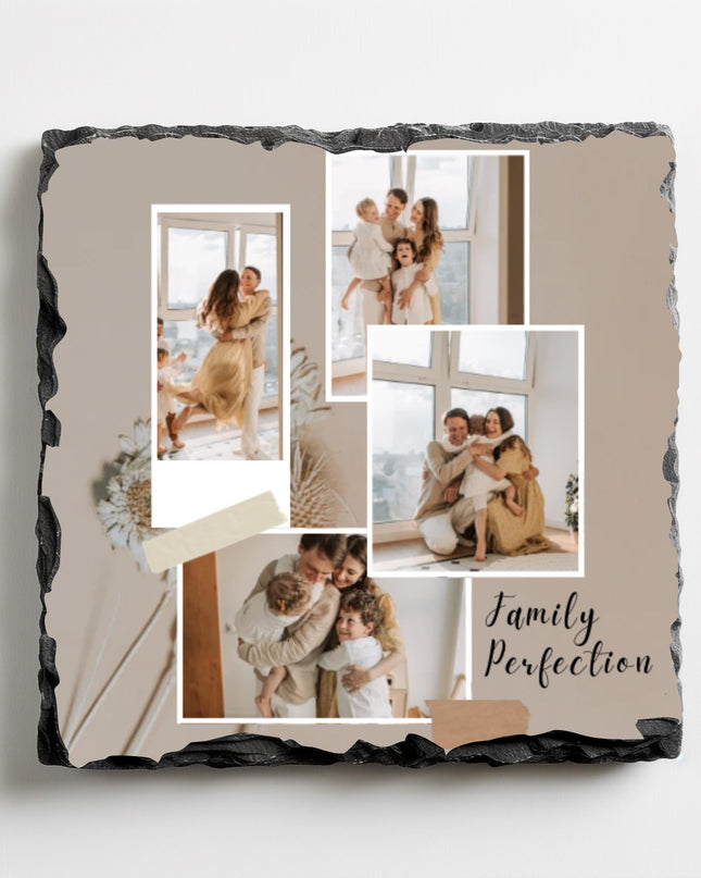 Photo Slate Coaster Square 9cm - Demo Design Gifts