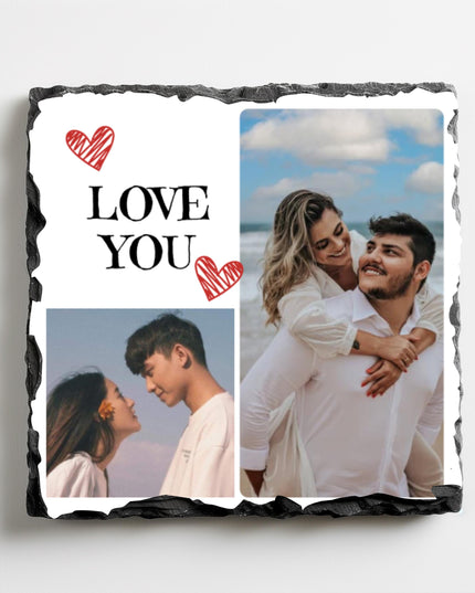 Photo Slate Coaster Square 9cm - Demo Design Gifts